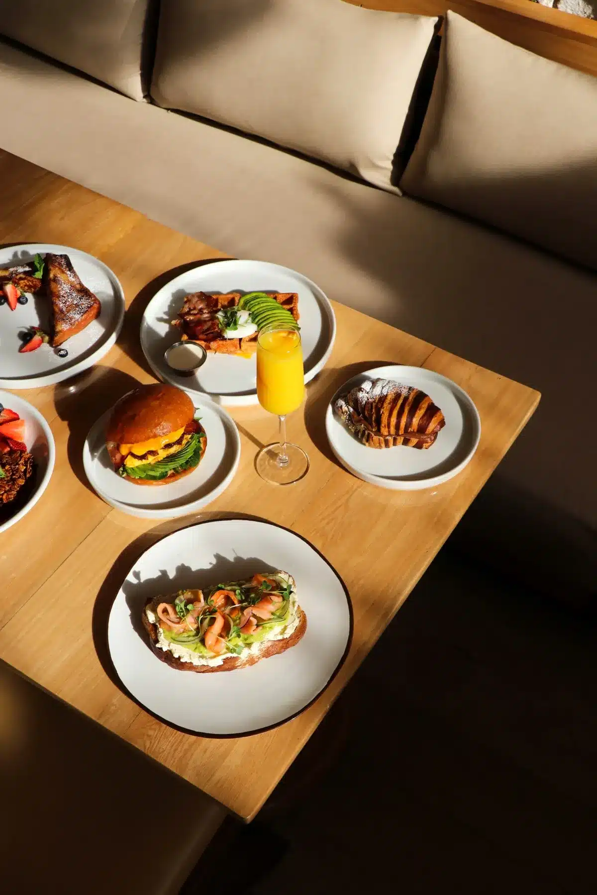 Brunch table served at Casona Café Bar